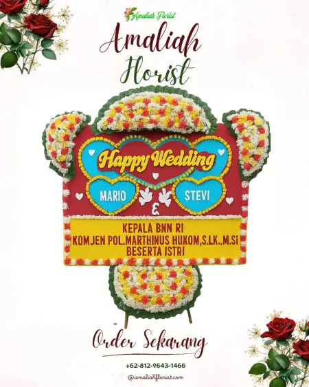 Papan Bunga Pernikahan Ranubedali